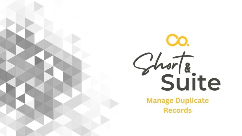 Efficient duplicate record management with Concentrus Short & Suite software for data accuracy.