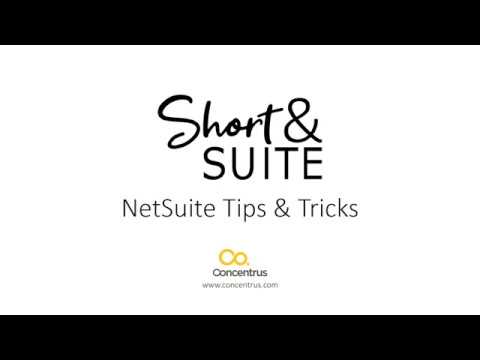 Quick NetSuite tips and tricks for efficient business management.