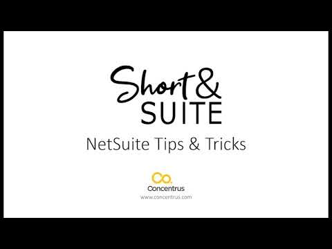 NetSuite tips and tricks for short and suite, Concentrus logo and branding, enterprise software solutions.