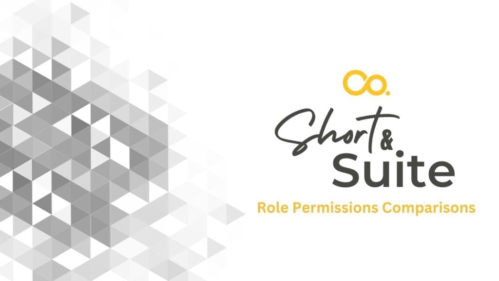 Role permissions comparison for Concentrus Short & Suite software solutions.