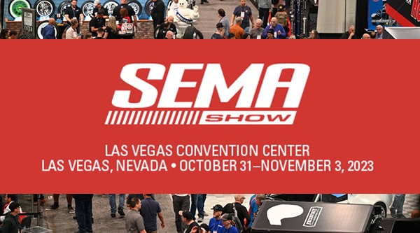 High-energy SEMA Show at Las Vegas Convention Center showcasing automotive innovations and industry professionals.
