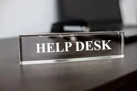 Help Desk sign