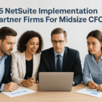 Business professionals discussing NetSuite implementation strategies for CFOs.