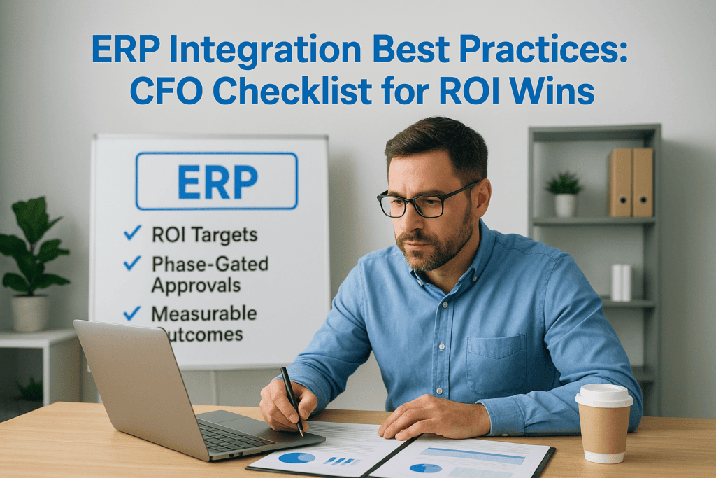 ERP integration checklist for CFOs to maximize ROI and improve business outcomes.